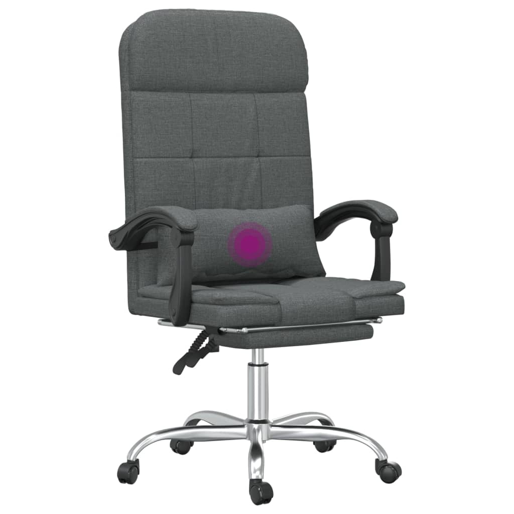 Fauteuil de massage inclinable de bureau Gris foncé Tissu - XIOS