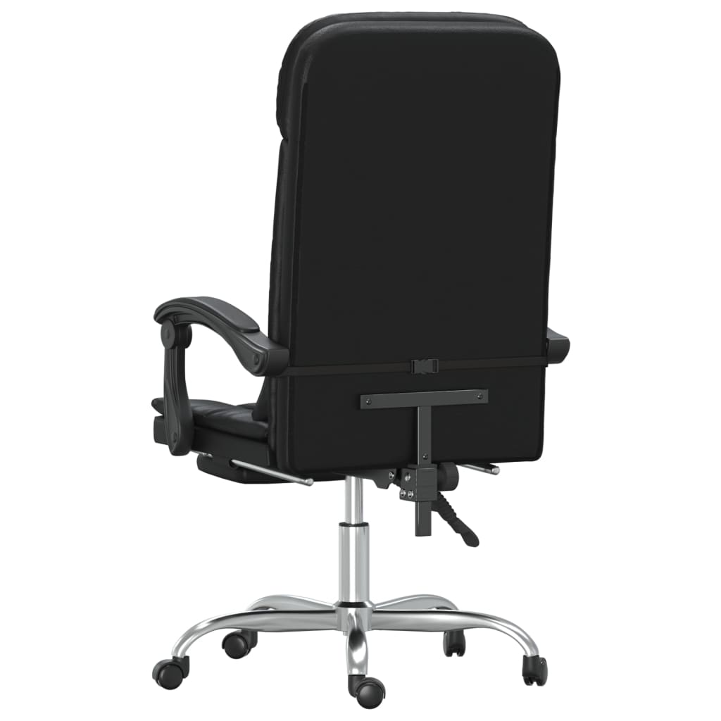 Fauteuil de massage inclinable de bureau Noir Similicuir