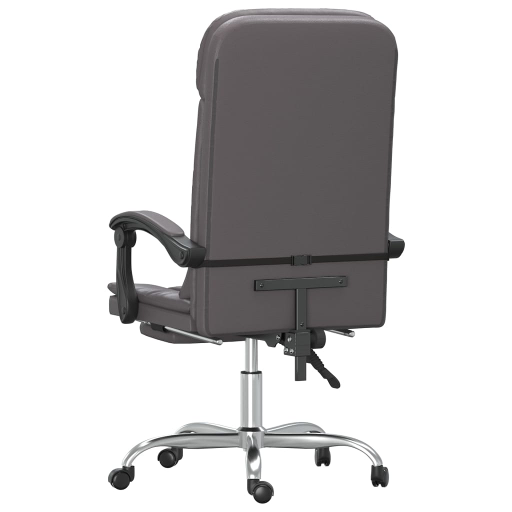 Fauteuil de massage inclinable de bureau Gris Similicuir
