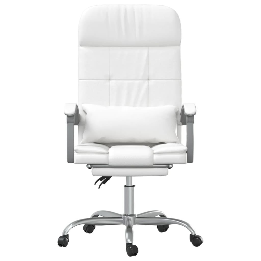 Fauteuil de massage inclinable de bureau Blanc Similicuir - XIOS