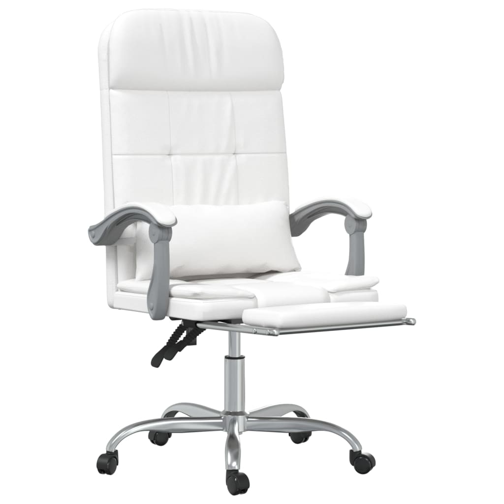 Fauteuil de massage inclinable de bureau Blanc Similicuir - XIOS