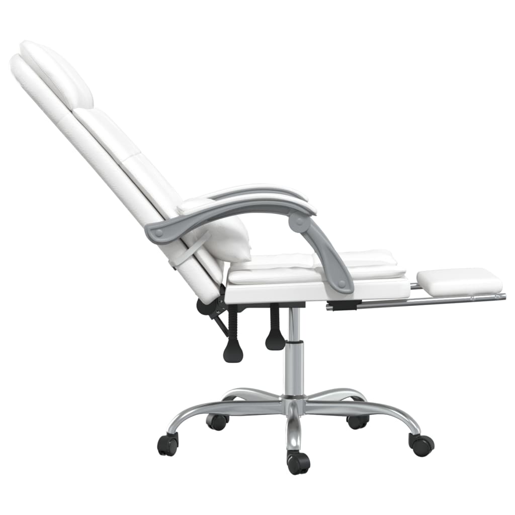 Fauteuil de massage inclinable de bureau Blanc Similicuir - XIOS