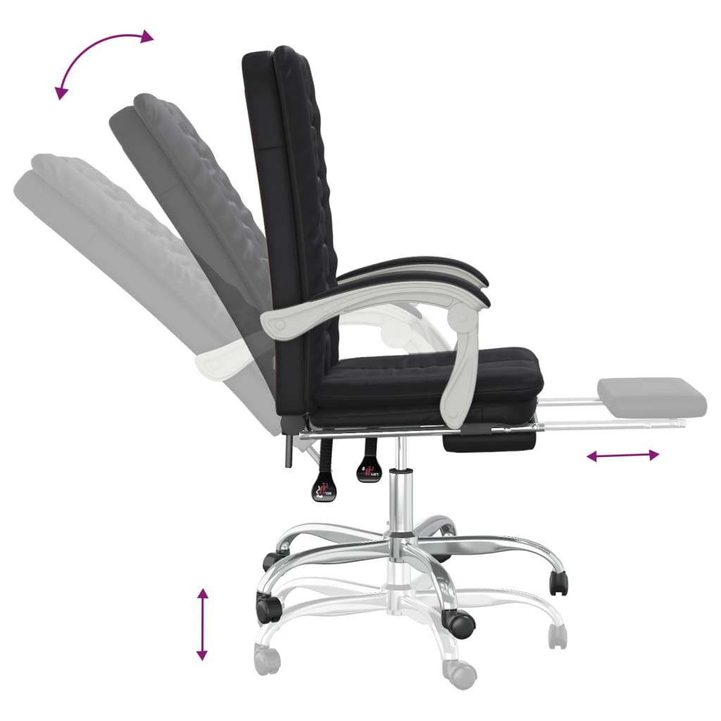Fauteuil inclinable de bureau Noir Similicuir - XIOS