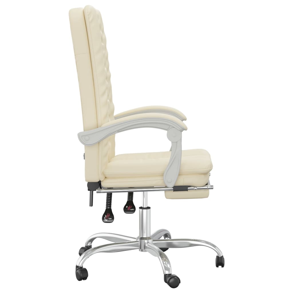 Fauteuil inclinable de bureau Crème Similicuir - XIOS