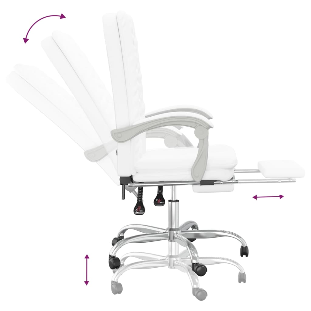 Fauteuil inclinable de bureau Blanc Similicuir - XIOS