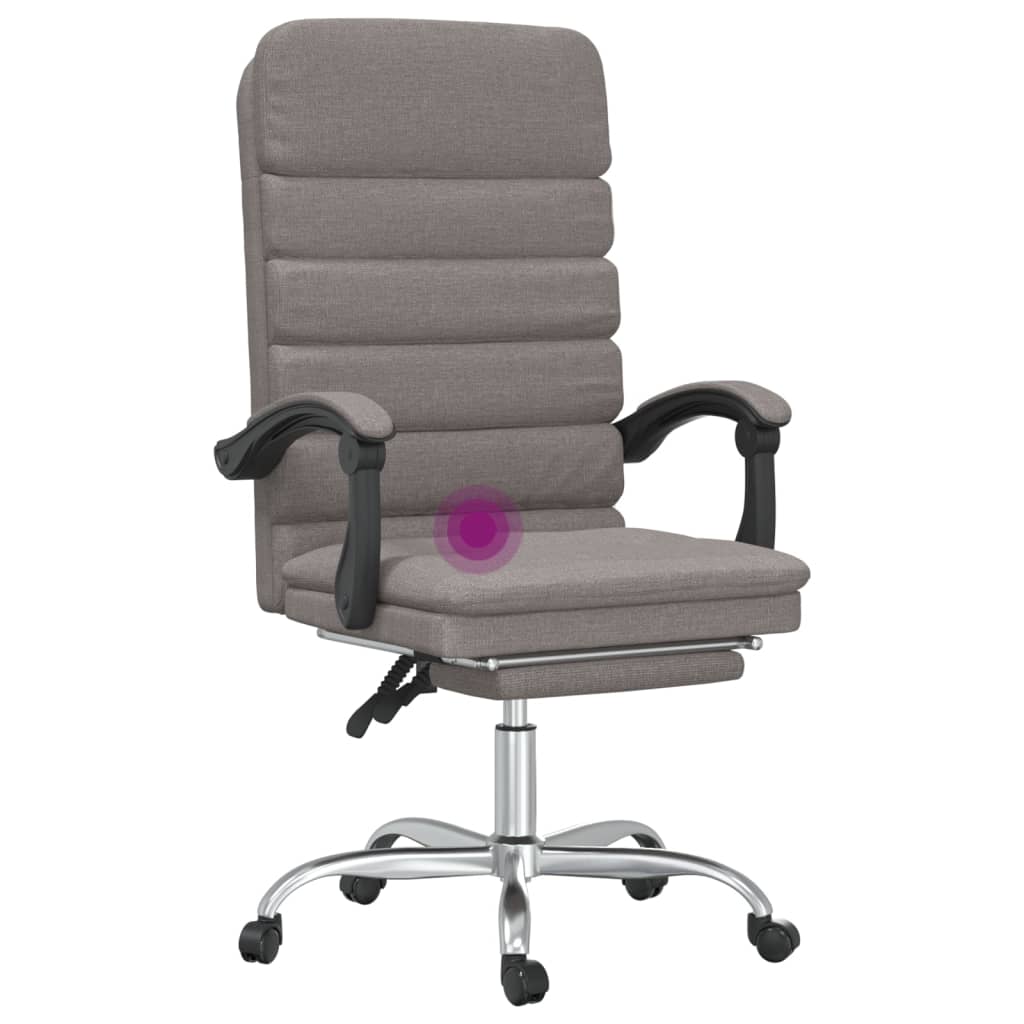 Fauteuil de massage inclinable de bureau Taupe Tissu - XIOS