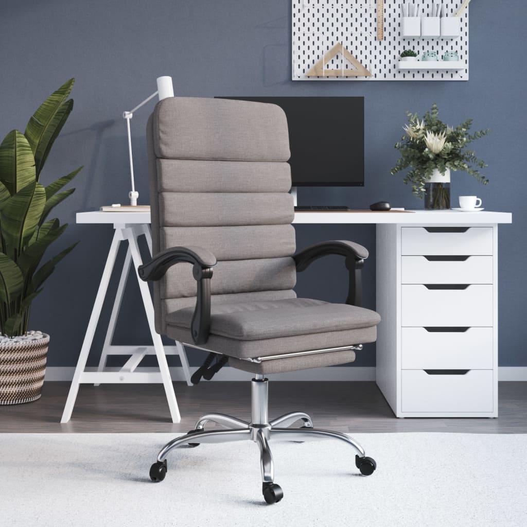 Fauteuil de massage inclinable de bureau Taupe Tissu - XIOS