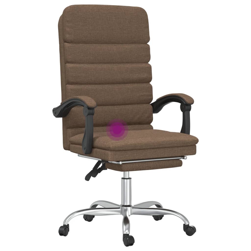 Fauteuil de massage inclinable de bureau Marron Tissu - XIOS
