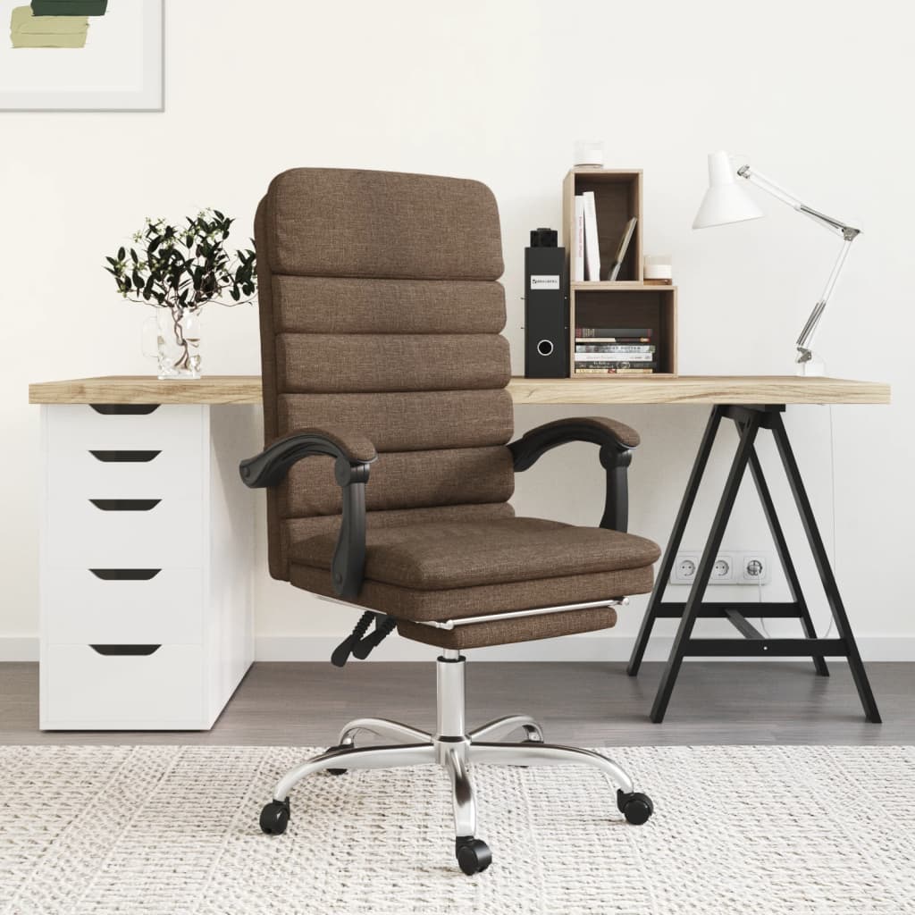 Fauteuil de massage inclinable de bureau Marron Tissu - XIOS