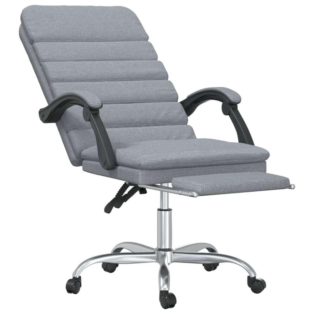 Fauteuil de massage inclinable de bureau Gris clair Tissu - XIOS