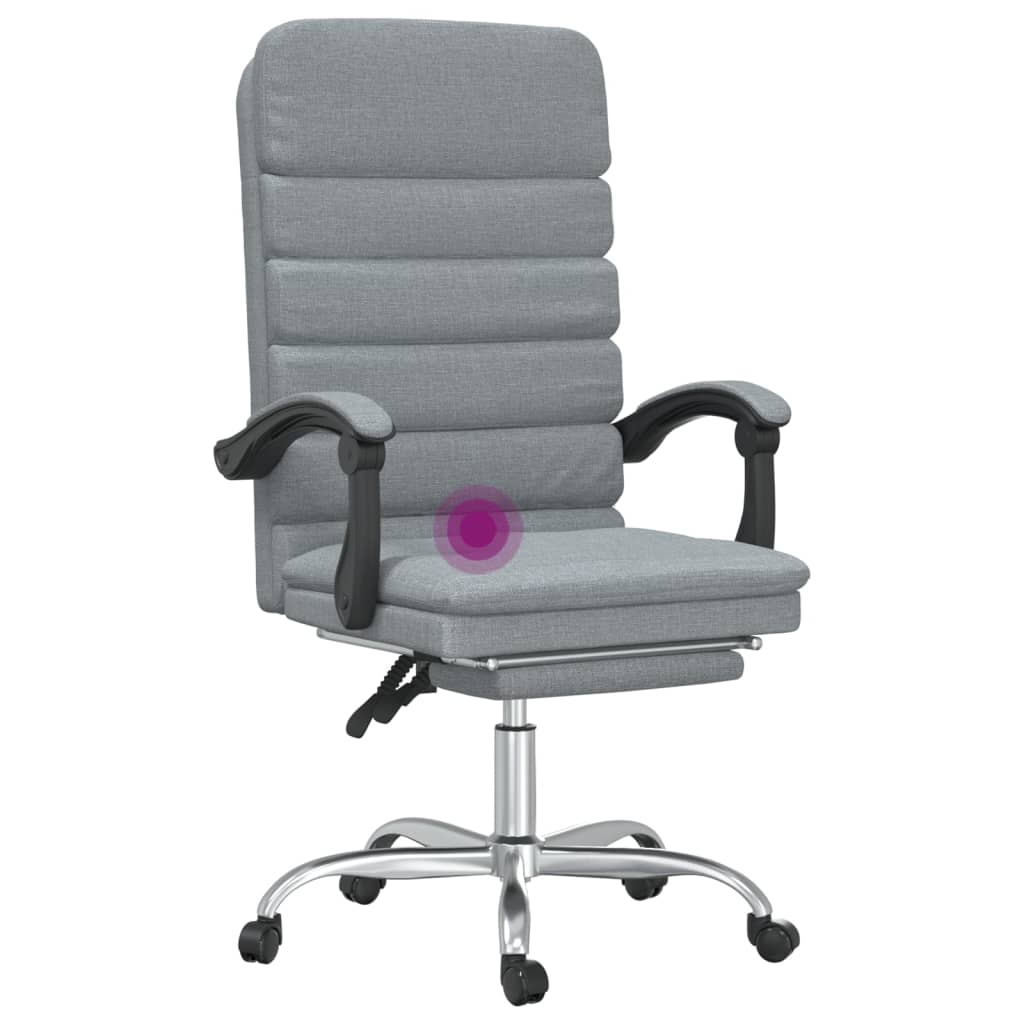 Fauteuil de massage inclinable de bureau Gris clair Tissu - XIOS