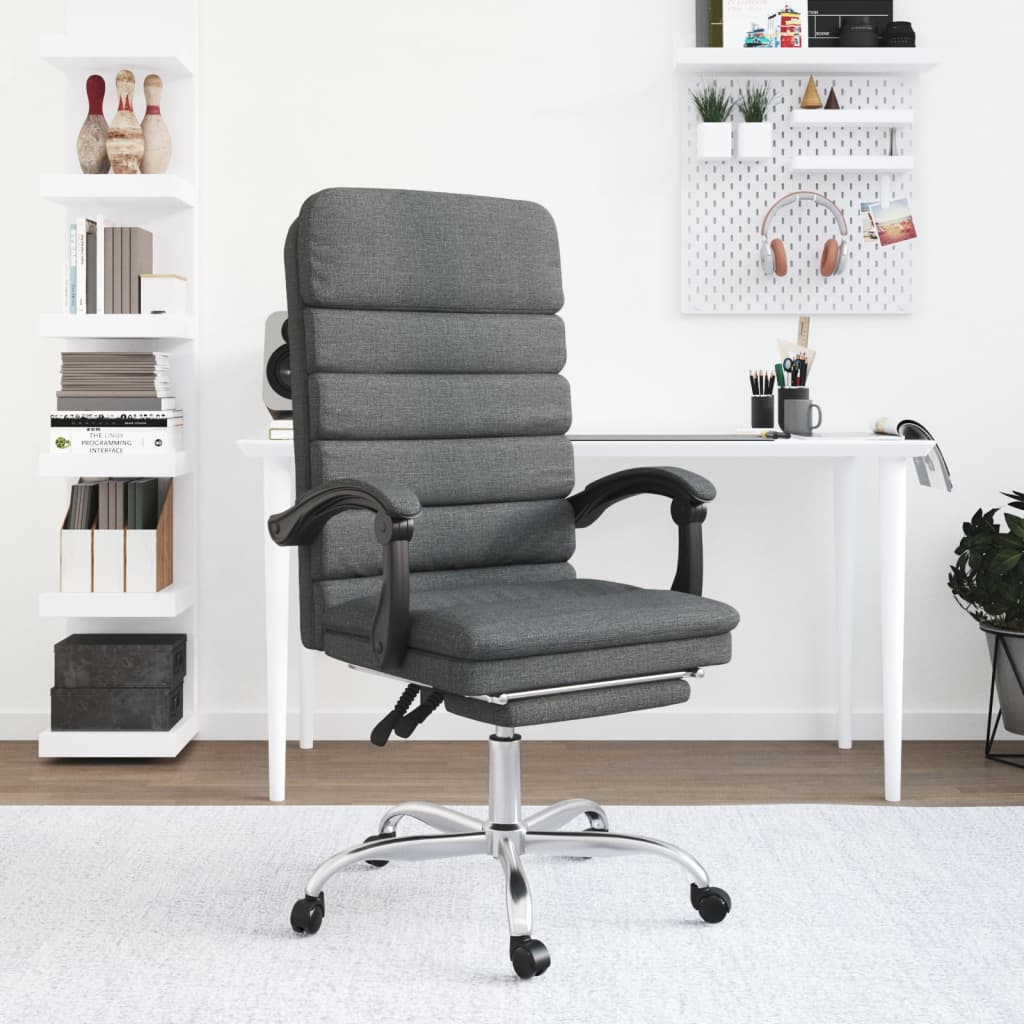 Fauteuil de massage inclinable de bureau Gris foncé Tissu - XIOS