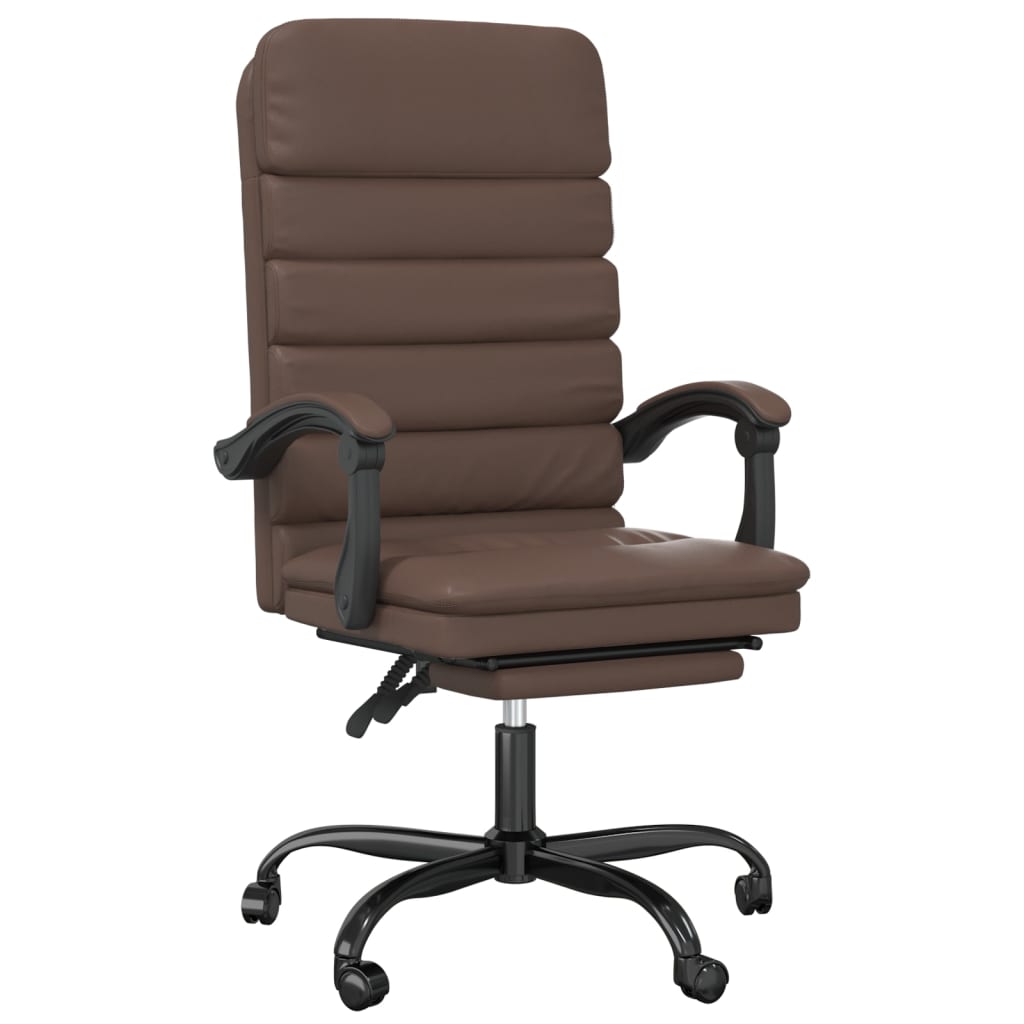 Fauteuil de massage inclinable de bureau Marron Similicuir - XIOS