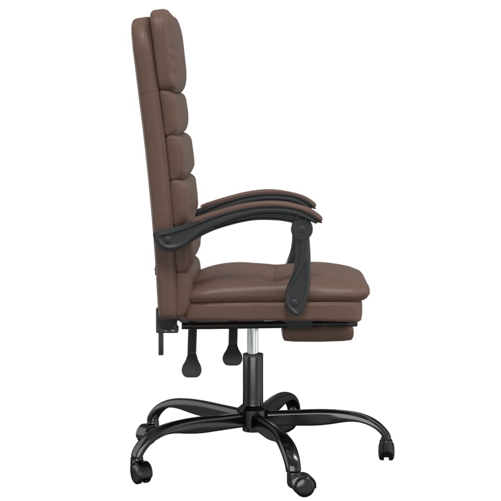 Fauteuil de massage inclinable de bureau Marron Similicuir - XIOS