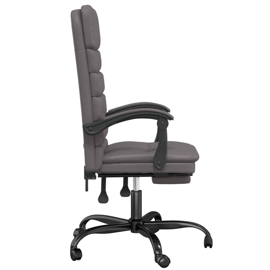 Fauteuil de massage inclinable de bureau Gris Similicuir - XIOS