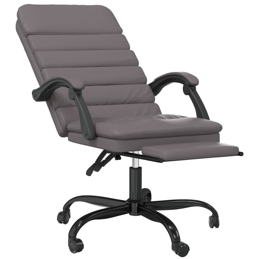Fauteuil de massage inclinable de bureau Gris Similicuir - XIOS