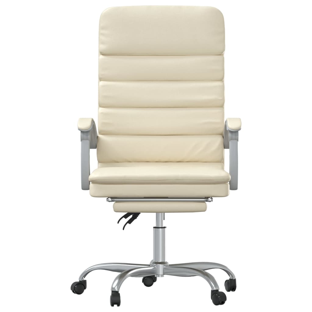Fauteuil de massage inclinable de bureau Crème Similicuir - XIOS