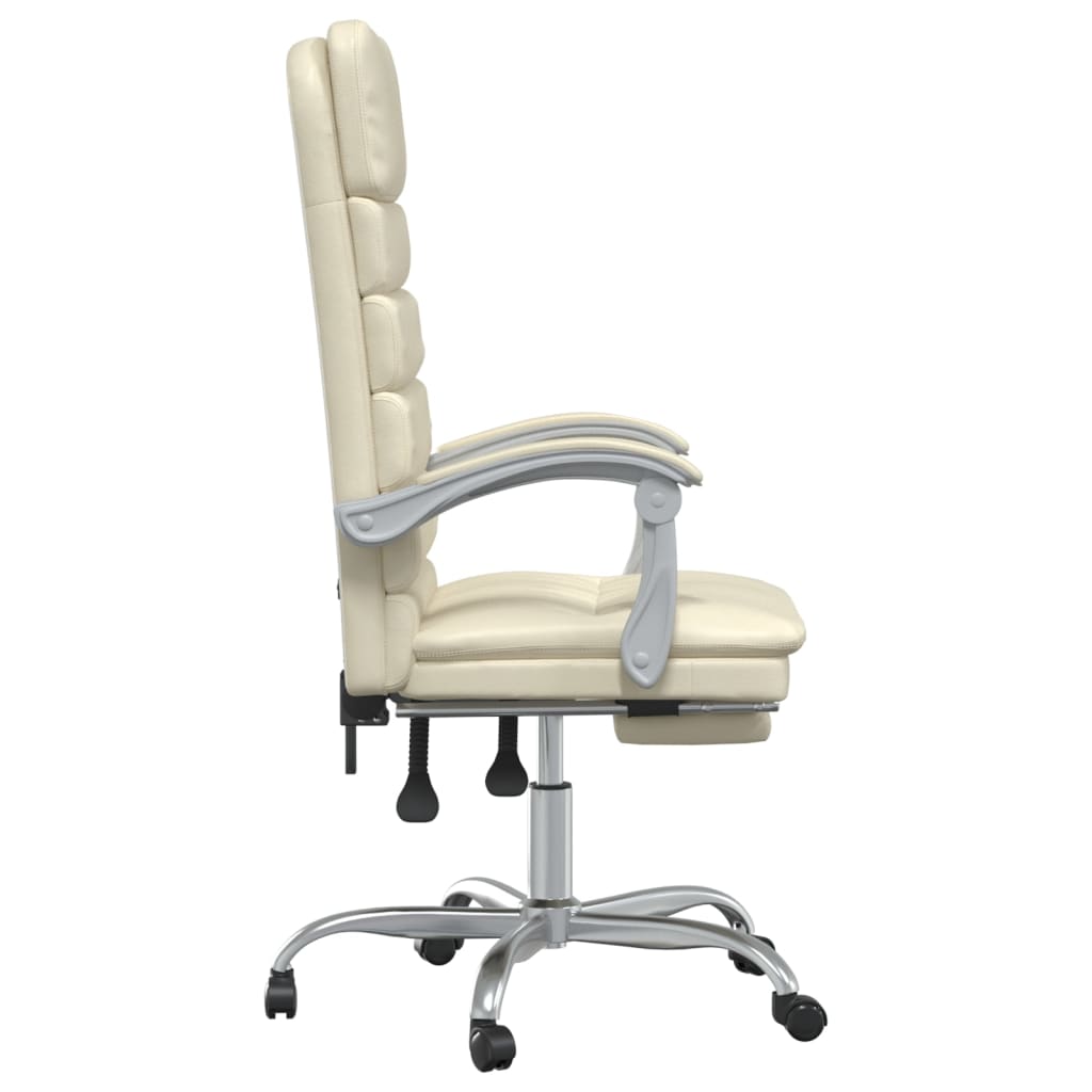 Fauteuil de massage inclinable de bureau Crème Similicuir - XIOS