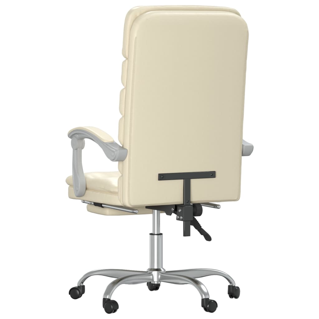 Fauteuil de massage inclinable de bureau Crème Similicuir - XIOS