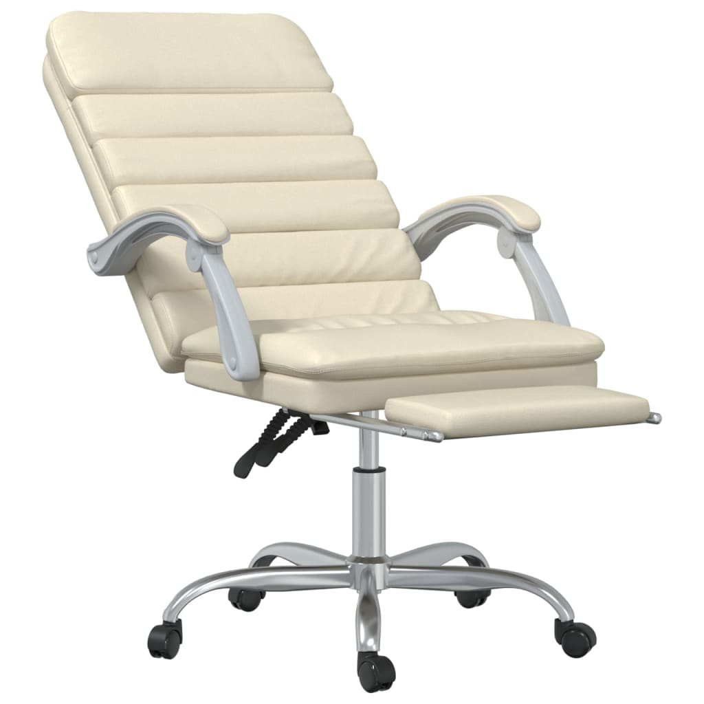 Fauteuil de massage inclinable de bureau Crème Similicuir - XIOS