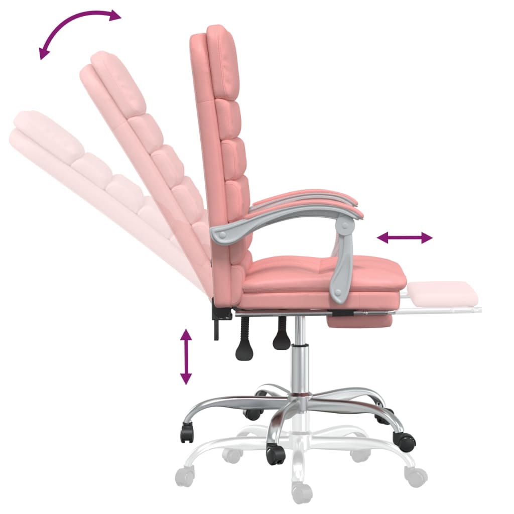Fauteuil de massage inclinable de bureau Rose Similicuir - XIOS