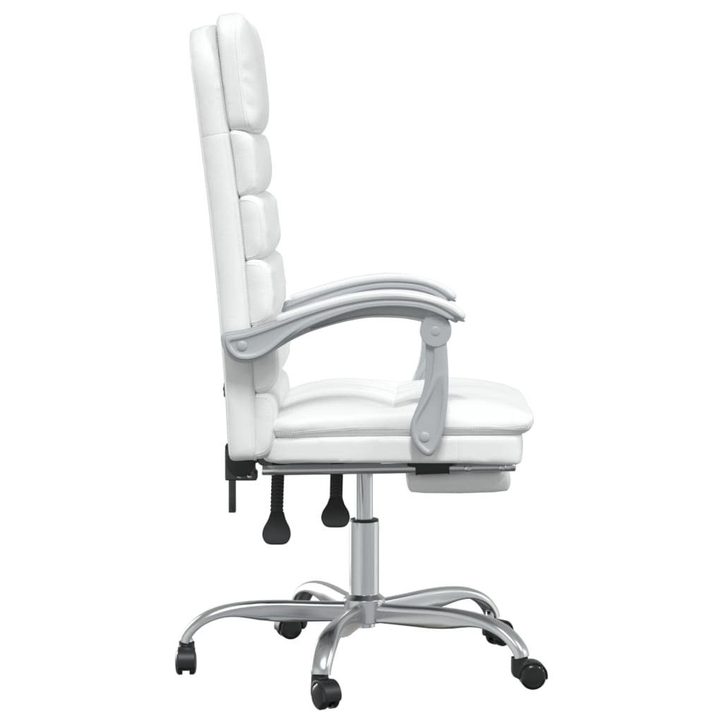 Fauteuil de massage inclinable de bureau Blanc Similicuir - XIOS