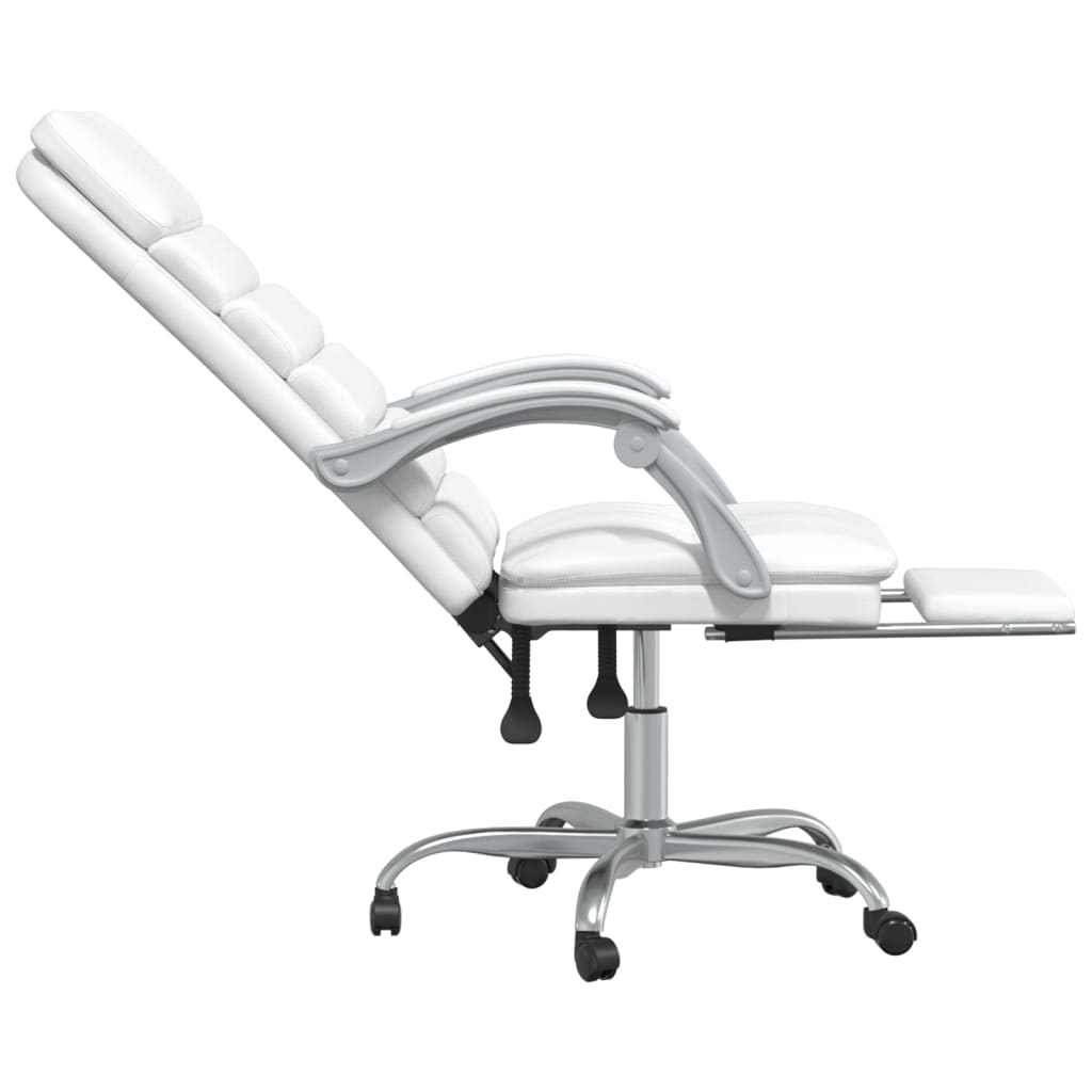 Fauteuil de massage inclinable de bureau Blanc Similicuir - XIOS