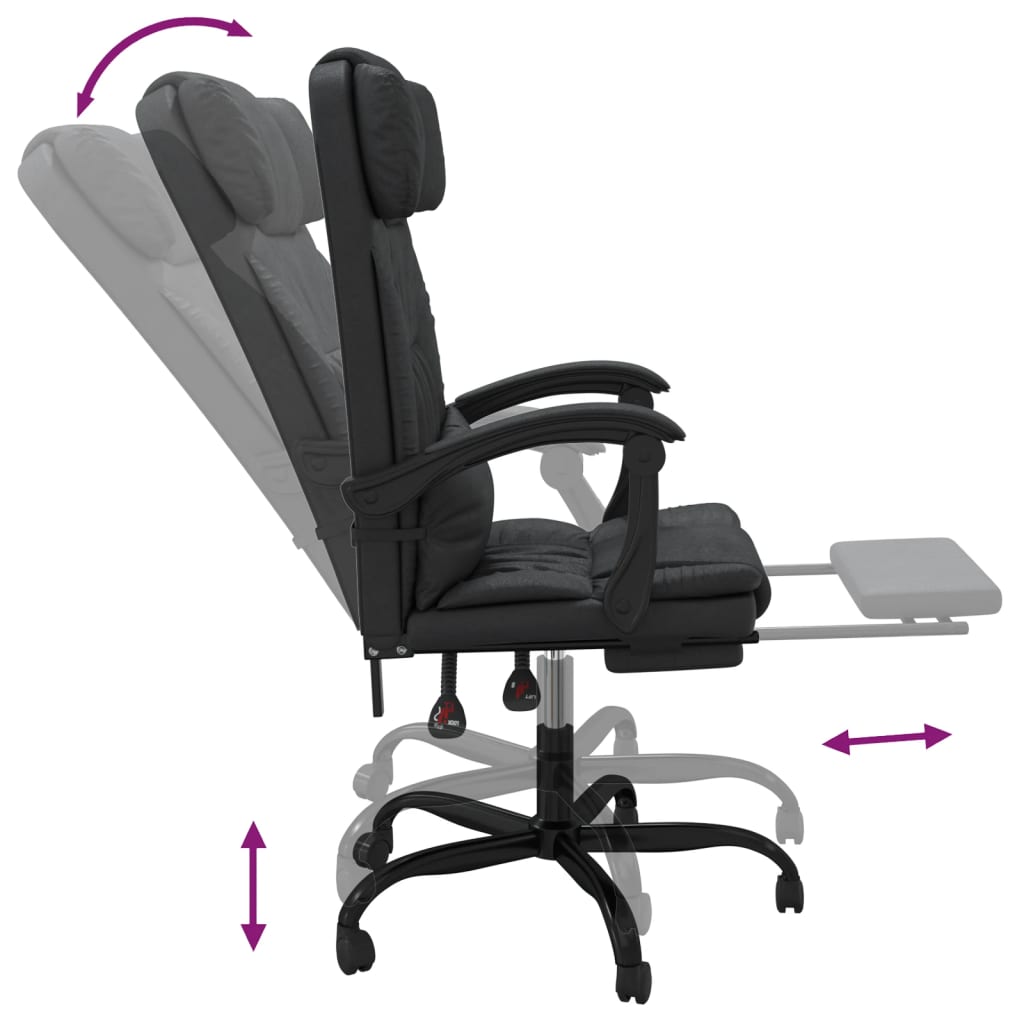 Fauteuil inclinable de bureau Noir Similicuir - XIOS