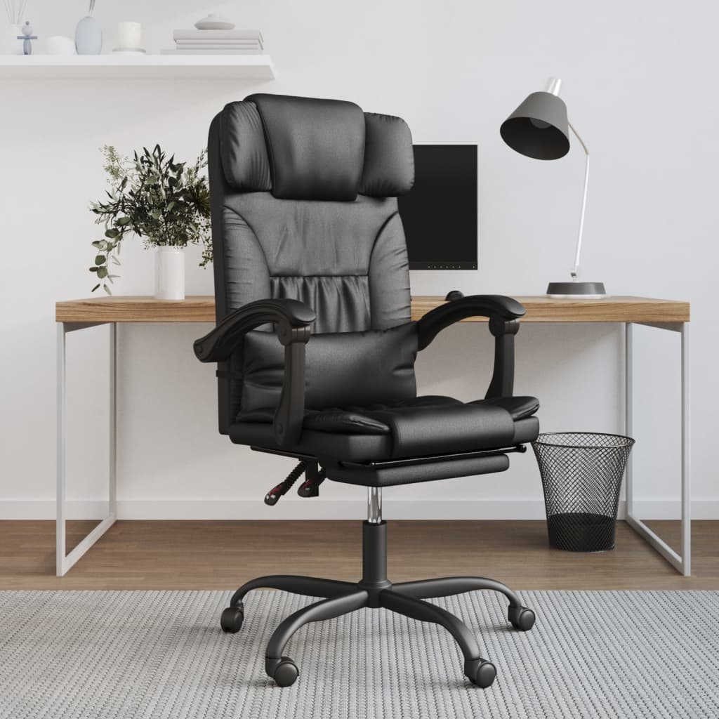 Fauteuil inclinable de bureau Noir Similicuir - XIOS