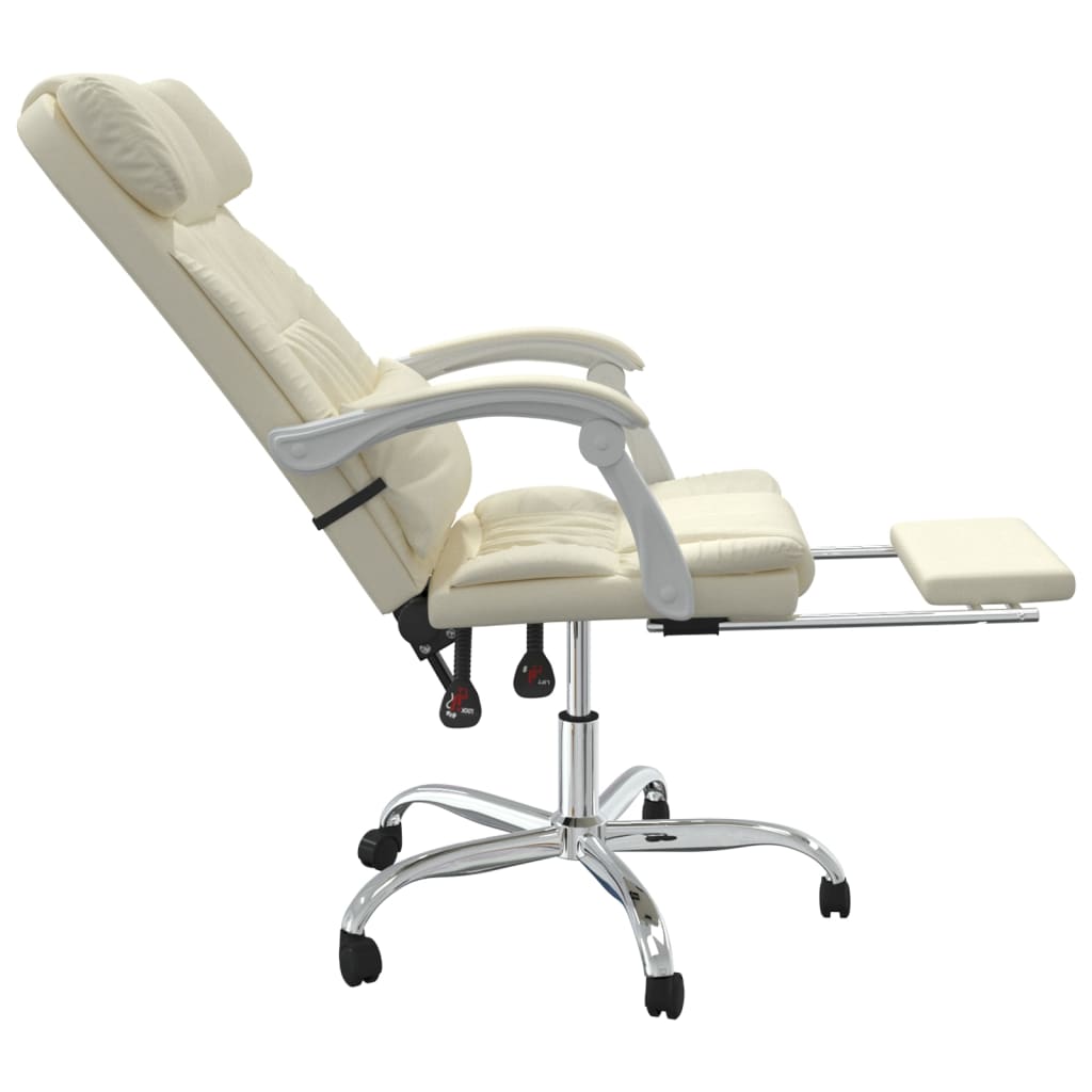 Fauteuil inclinable de bureau Crème Similicuir - XIOS