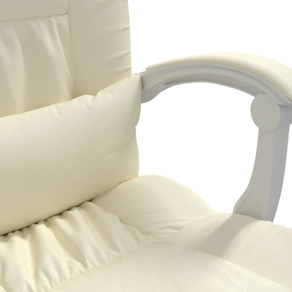Fauteuil inclinable de bureau Crème Similicuir - XIOS