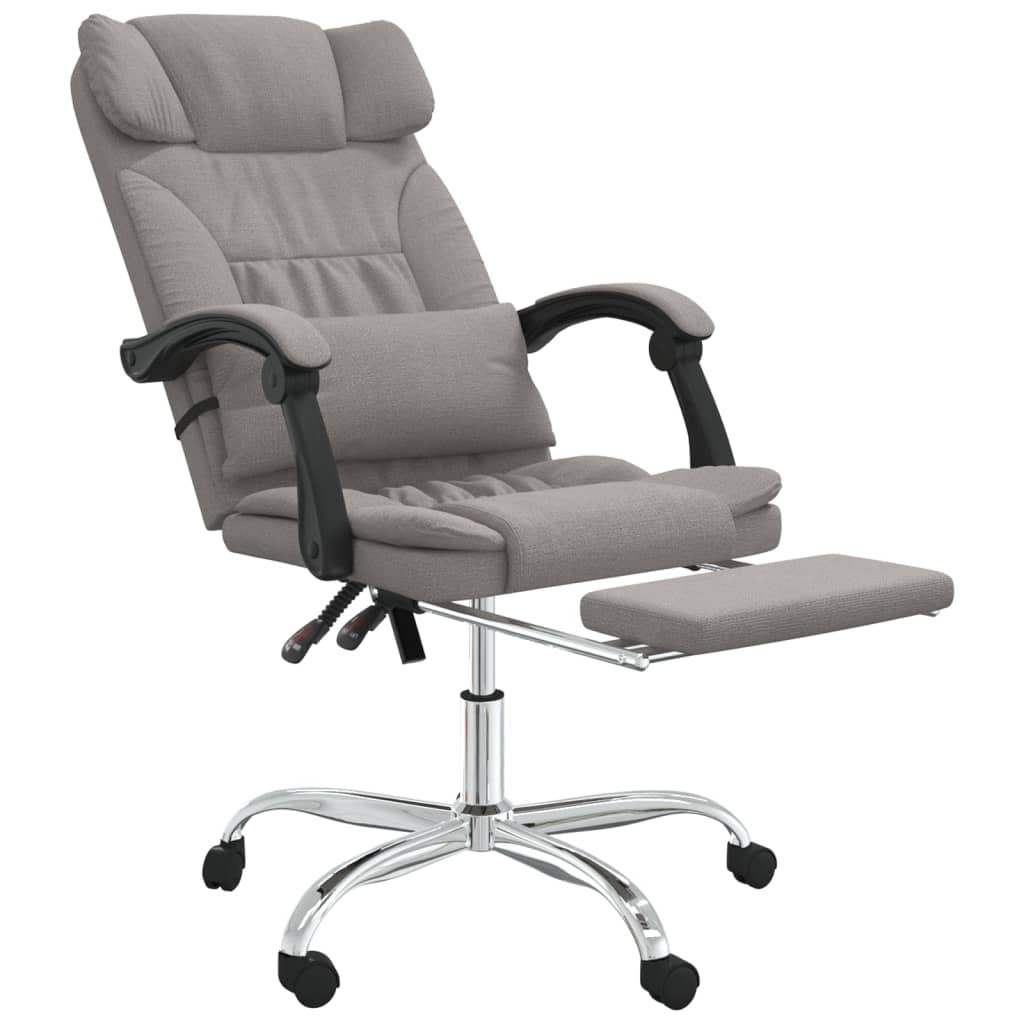 Fauteuil de massage inclinable de bureau Taupe Tissu - XIOS