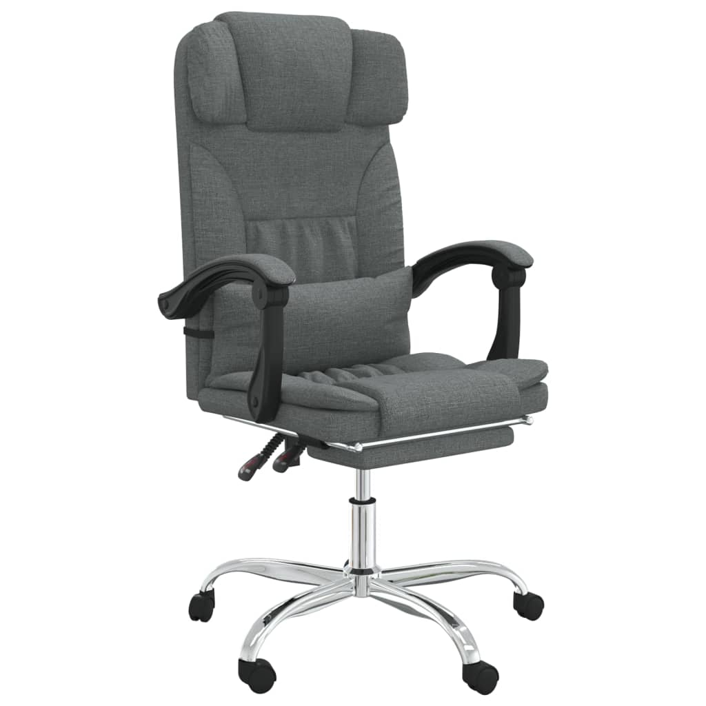 Fauteuil de massage inclinable de bureau Gris foncé Tissu - XIOS