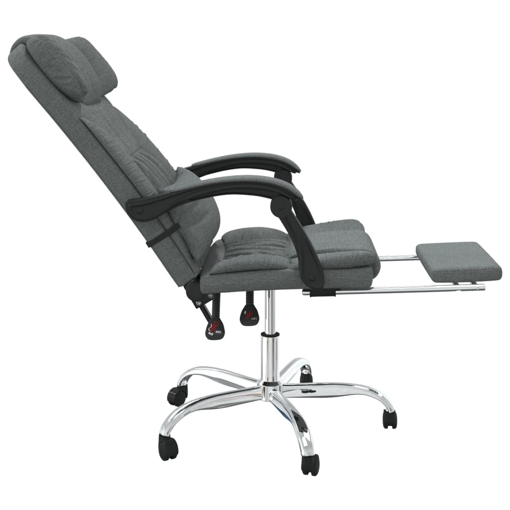 Fauteuil de massage inclinable de bureau Gris foncé Tissu - XIOS
