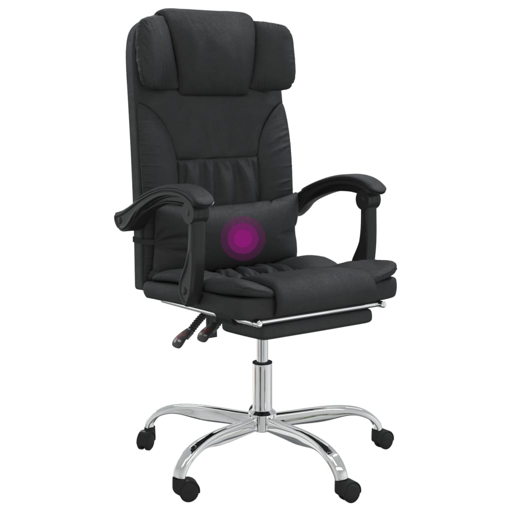 Fauteuil de massage inclinable de bureau Noir Similicuir - XIOS