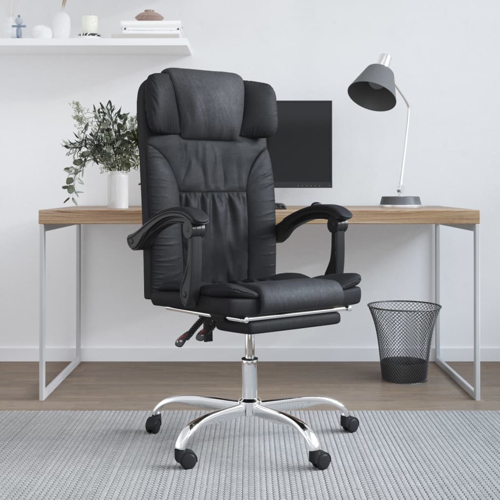 Fauteuil de massage inclinable de bureau Noir Similicuir - XIOS