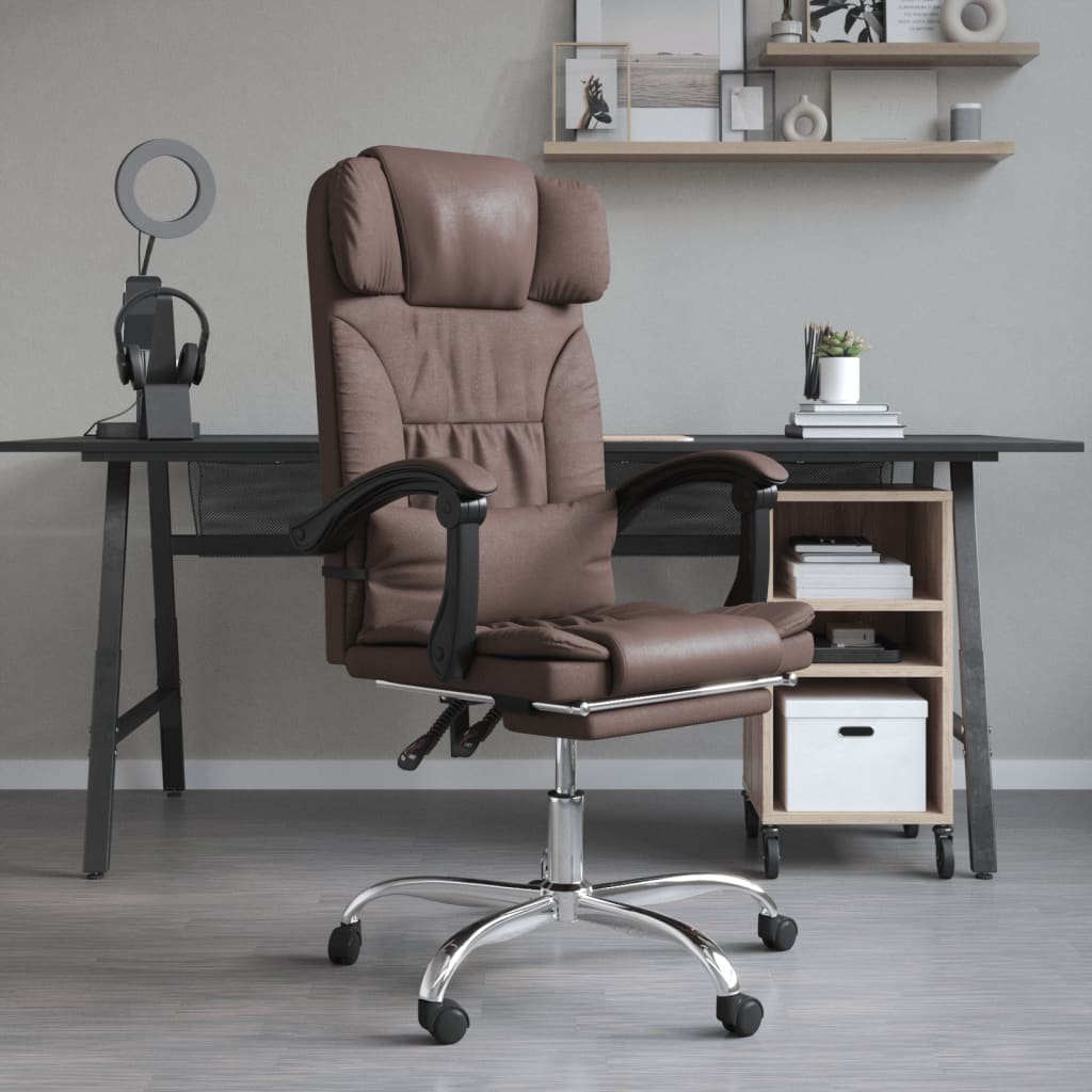 Fauteuil de massage inclinable de bureau Marron Similicuir - XIOS