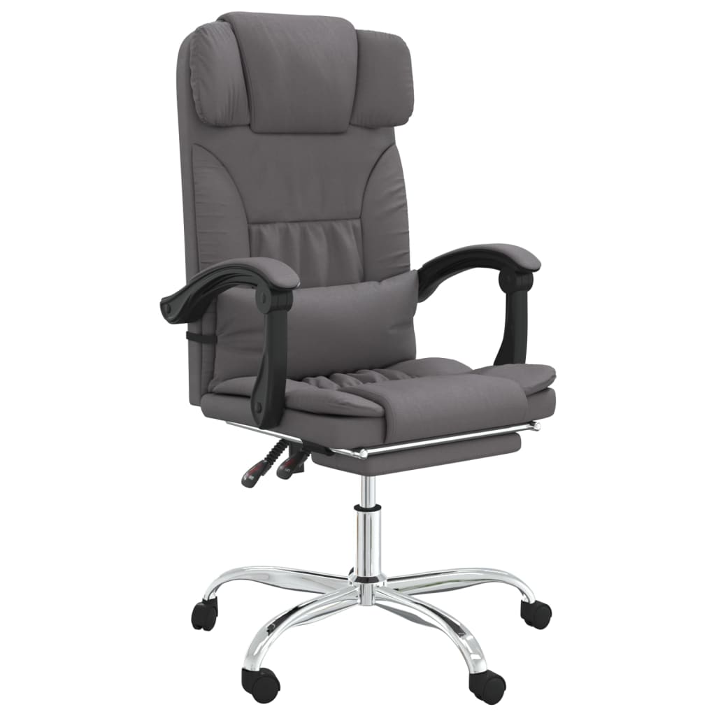 Fauteuil de massage inclinable de bureau Gris Similicuir - XIOS