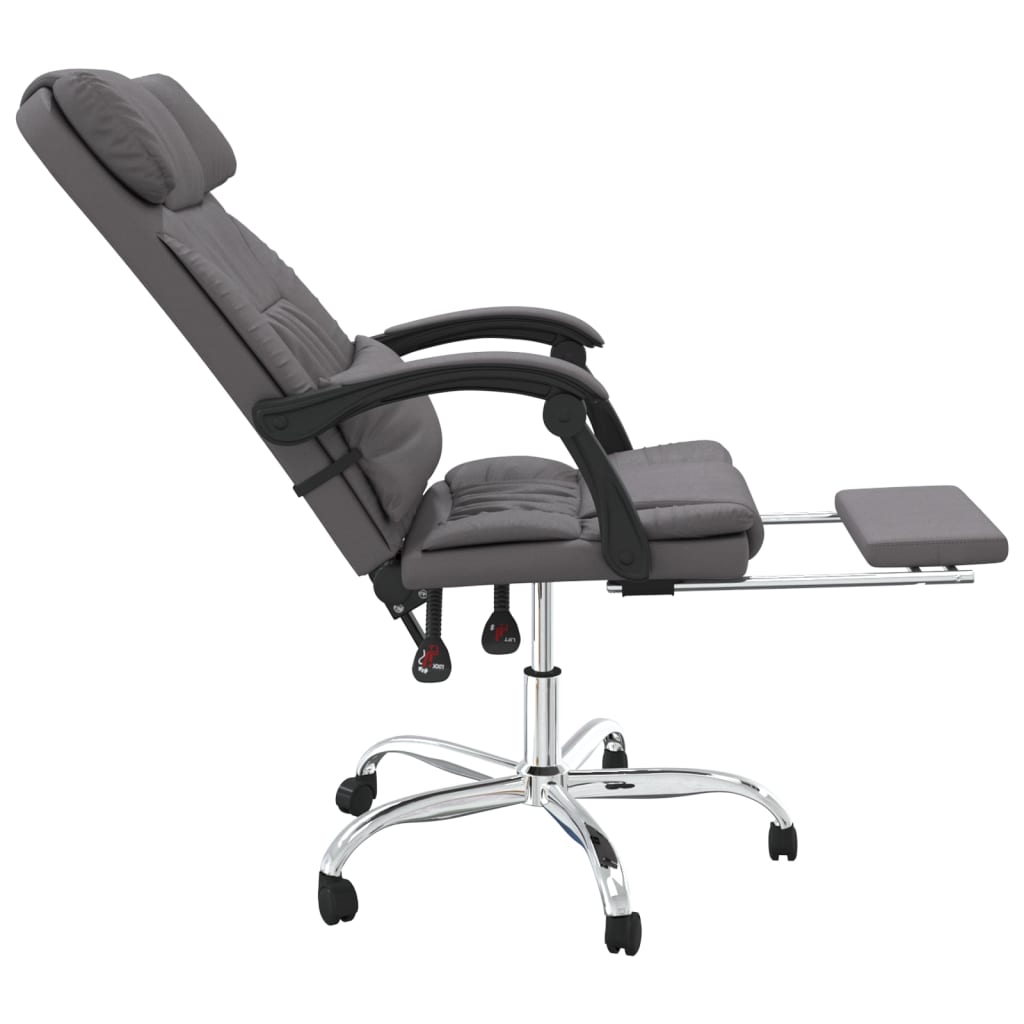 Fauteuil de massage inclinable de bureau Gris Similicuir - XIOS