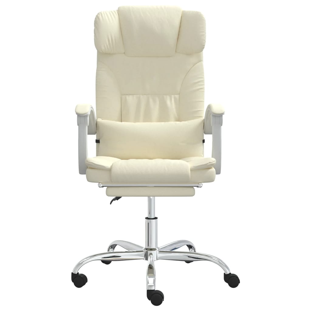 Fauteuil de massage inclinable de bureau Crème Similicuir - XIOS