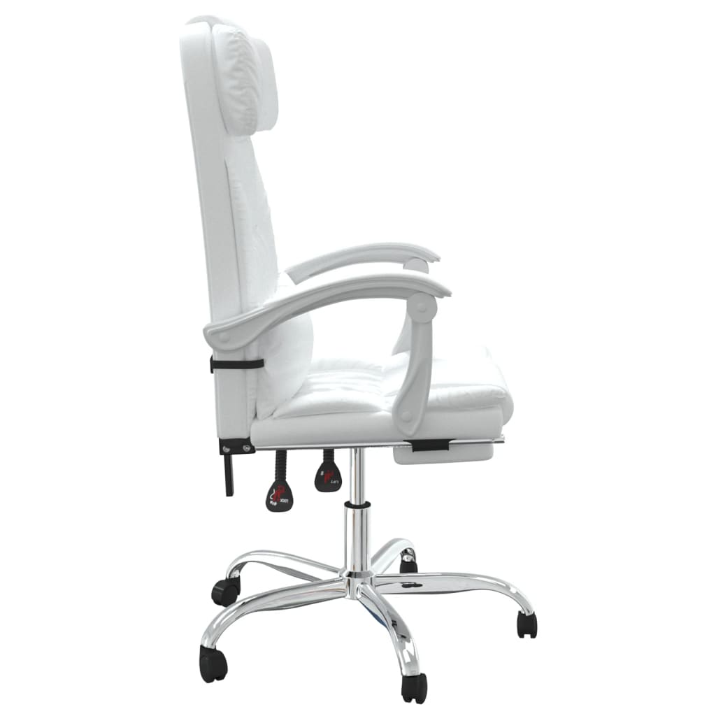 Fauteuil de massage inclinable de bureau Blanc Similicuir - XIOS