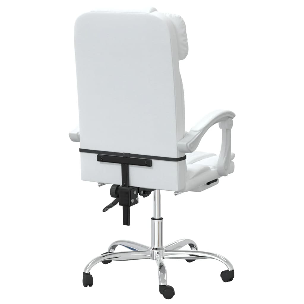 Fauteuil de massage inclinable de bureau Blanc Similicuir - XIOS