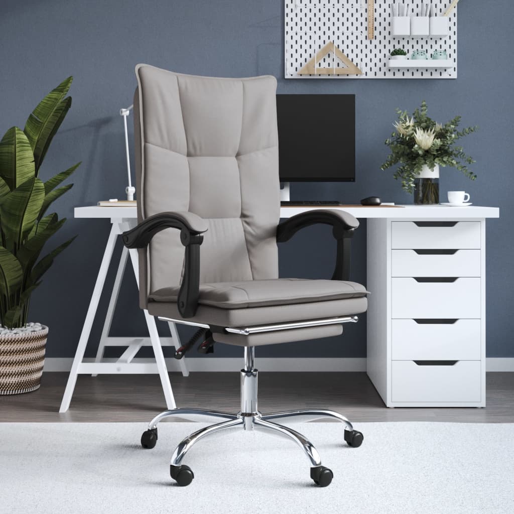 Fauteuil inclinable de bureau Taupe Tissu - XIOS