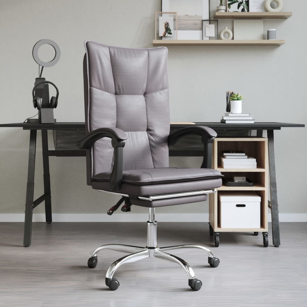 Fauteuil inclinable de bureau Gris Similicuir - XIOS