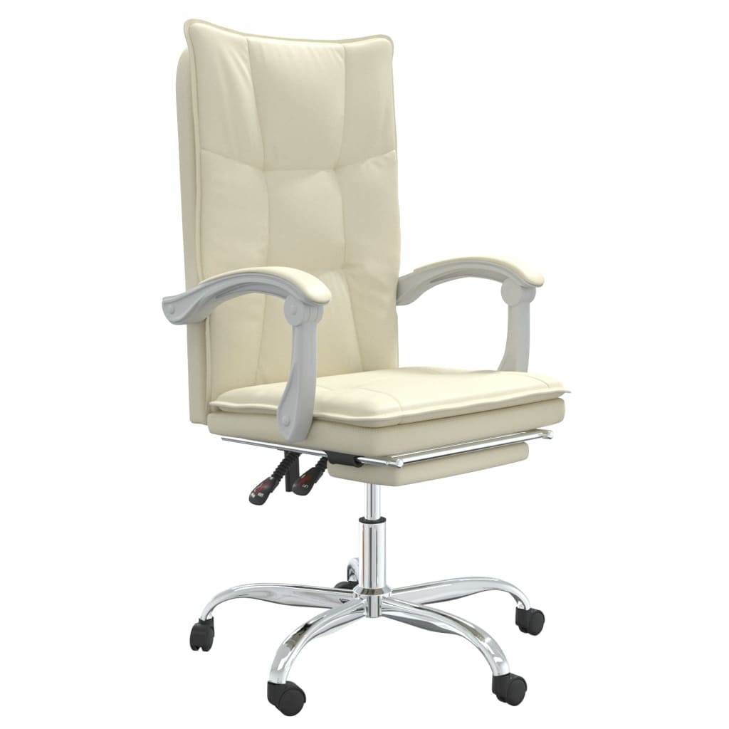 Fauteuil inclinable de bureau Crème Similicuir - XIOS