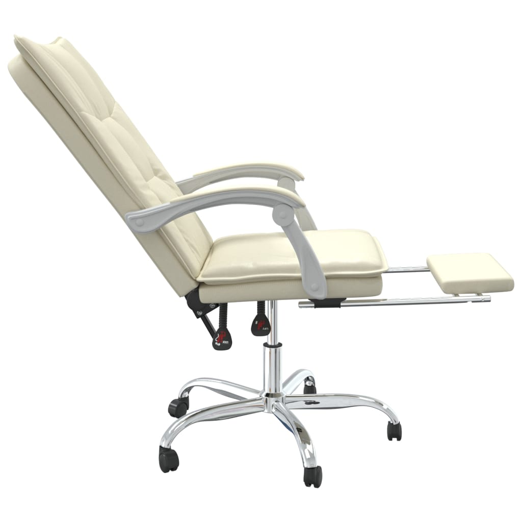 Fauteuil inclinable de bureau Crème Similicuir - XIOS