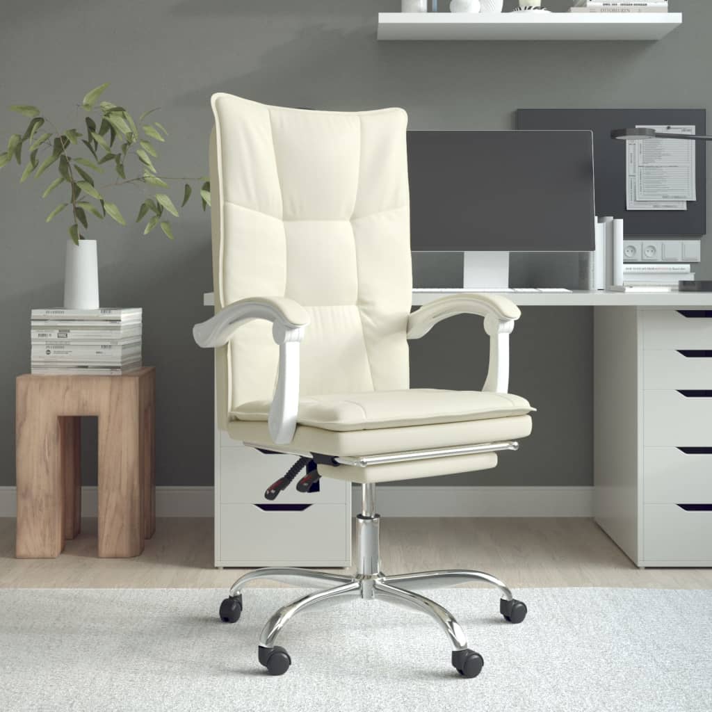Fauteuil inclinable de bureau Crème Similicuir - XIOS
