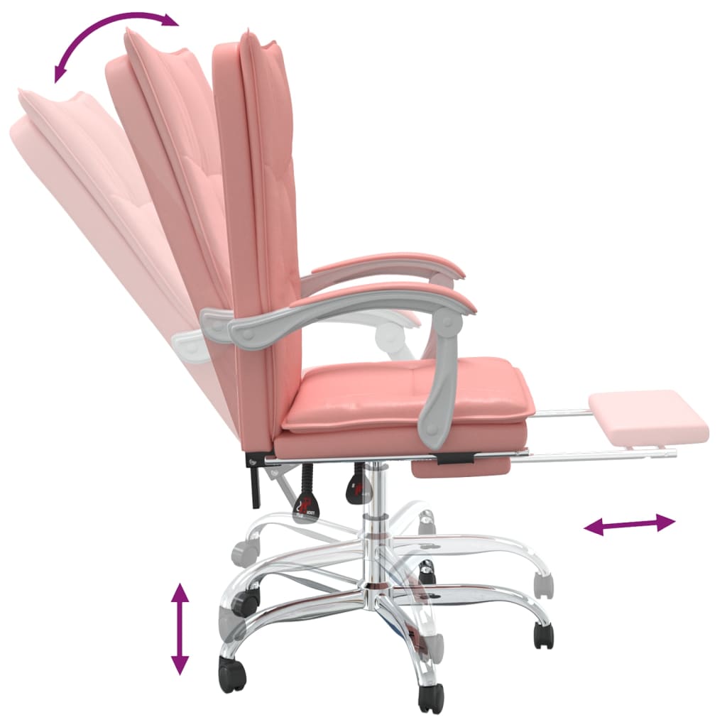 Fauteuil inclinable de bureau Rose Similicuir - XIOS