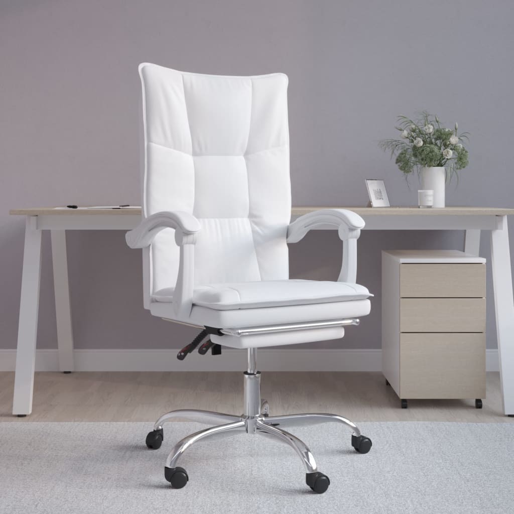 Fauteuil inclinable de bureau Blanc Similicuir - XIOS