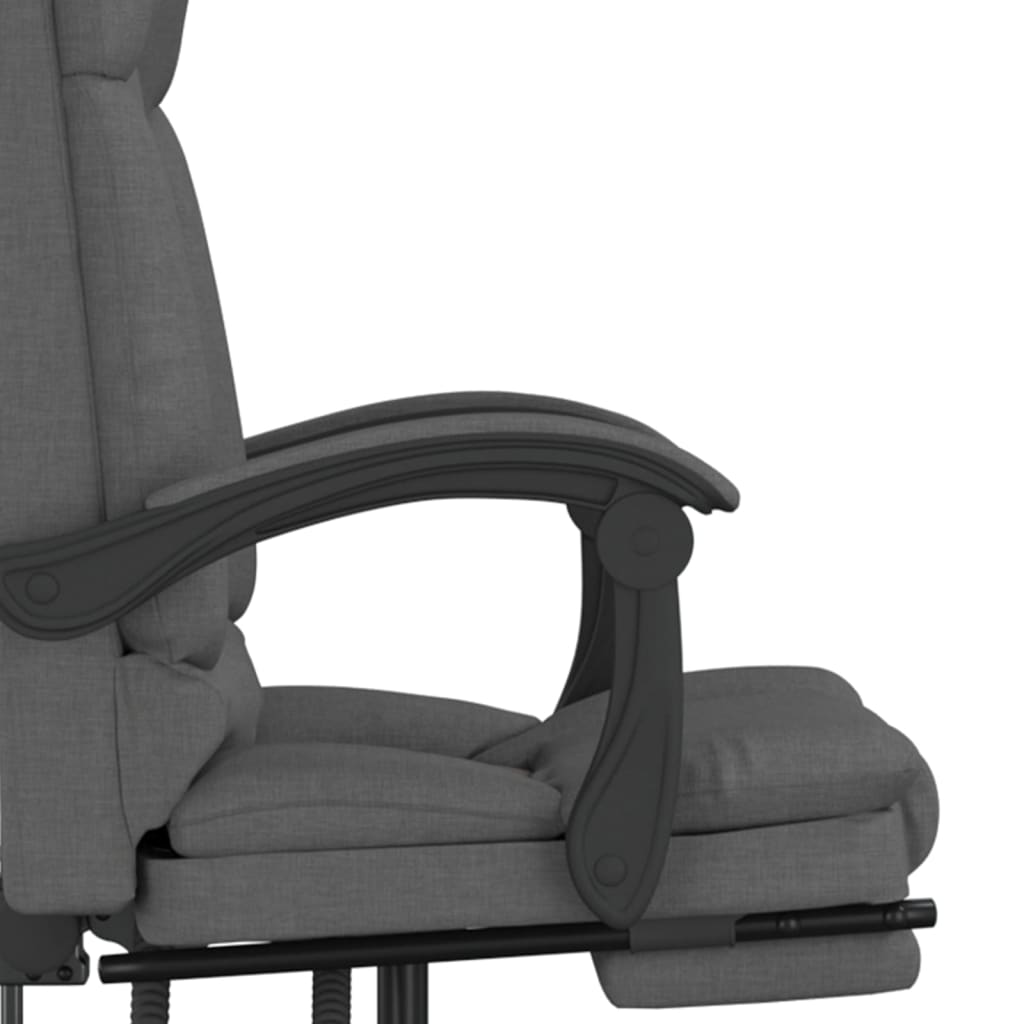 Fauteuil de massage inclinable de bureau gris foncé tissu - XIOS